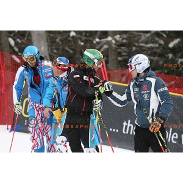 Course inspection before AUDI FIS Ski World Cup Giant Slalom for 55.Vitranc Cup in Kranjska gora, Slovenia on March 5, 2016