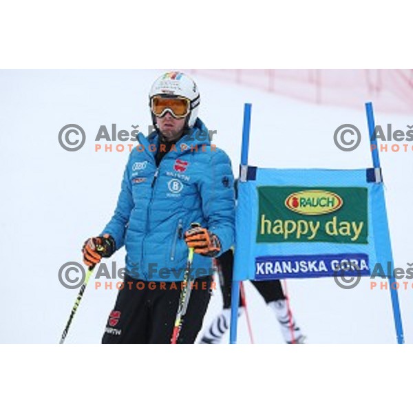Course inspection before AUDI FIS Ski World Cup Giant Slalom for 55.Vitranc Cup in Kranjska gora, Slovenia on March 5, 2016