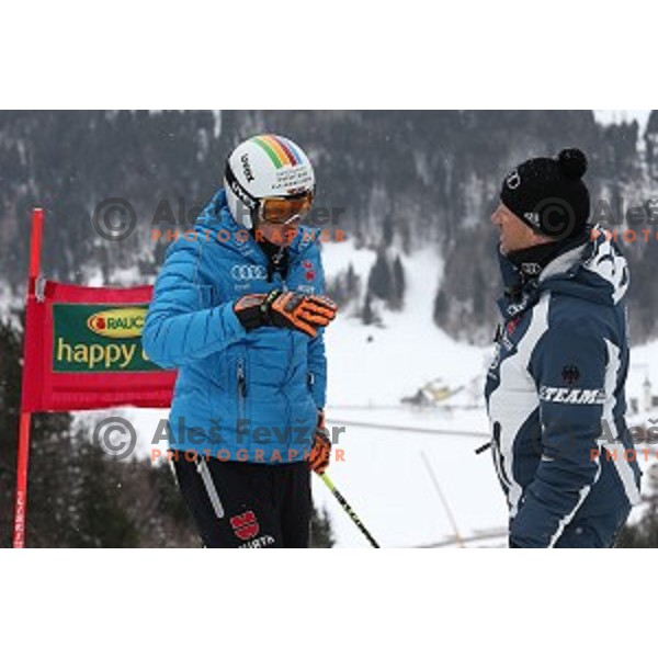 Course inspection before AUDI FIS Ski World Cup Giant Slalom for 55.Vitranc Cup in Kranjska gora, Slovenia on March 5, 2016
