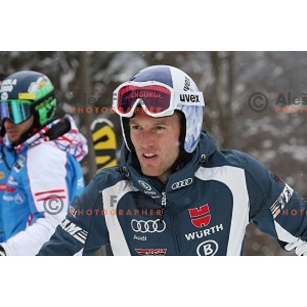 Course inspection before AUDI FIS Ski World Cup Giant Slalom for 55.Vitranc Cup in Kranjska gora, Slovenia on March 5, 2016