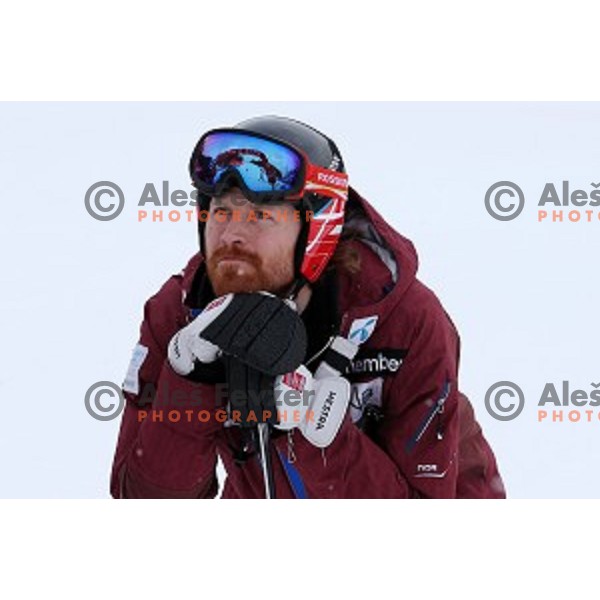 Leif kristian Haugen (NOR) at Course inspection before AUDI FIS Ski World Cup Giant Slalom for 55.Vitranc Cup in Kranjska gora, Slovenia on March 5, 2016