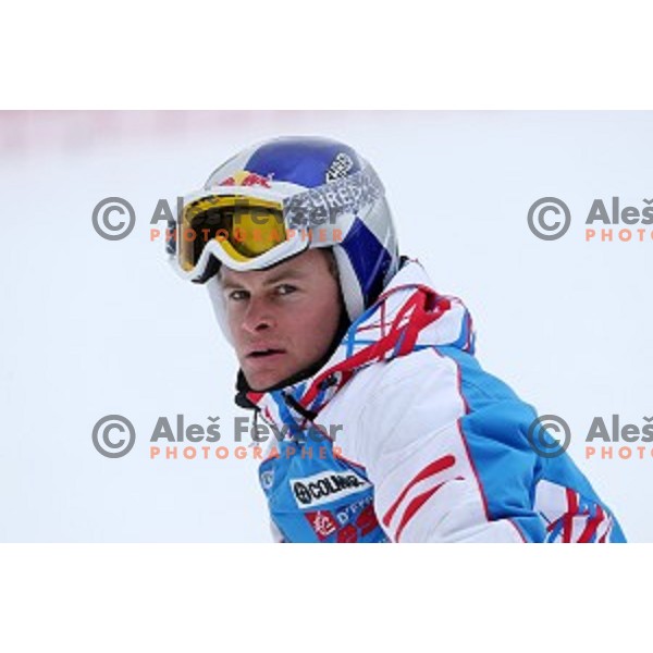 Alexis Pinturault (FRA) at Course inspection before AUDI FIS Ski World Cup Giant Slalom for 55.Vitranc Cup in Kranjska gora, Slovenia on March 5, 2016