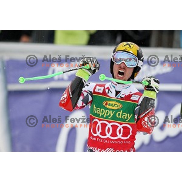 Marcel Hirscher (AUT), winner of AUDI FIS Ski World Cup Giant Slalom for 55.Vitranc Cup in Kranjska gora, Slovenia on March 5, 2016