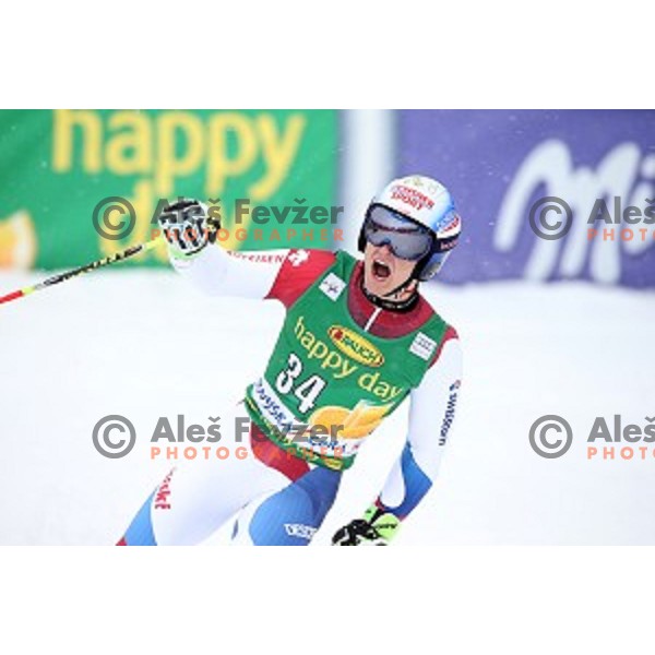 Lioc Meillard (SUI) at AUDI FIS Ski World Cup Giant Slalom for 55.Vitranc Cup in Kranjska gora, Slovenia on March 5, 2016