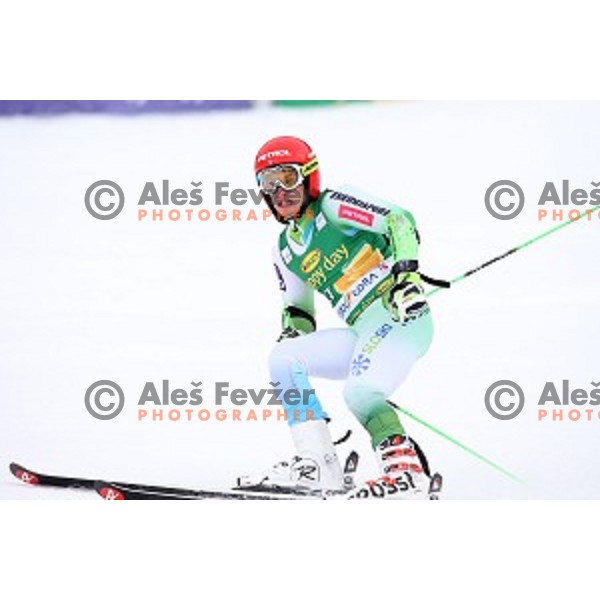 Zan Kranjec (SLO) at finish of AUDI FIS Ski World Cup Giant Slalom for 55.Vitranc Cup in Kranjska gora, Slovenia on March 5, 2016