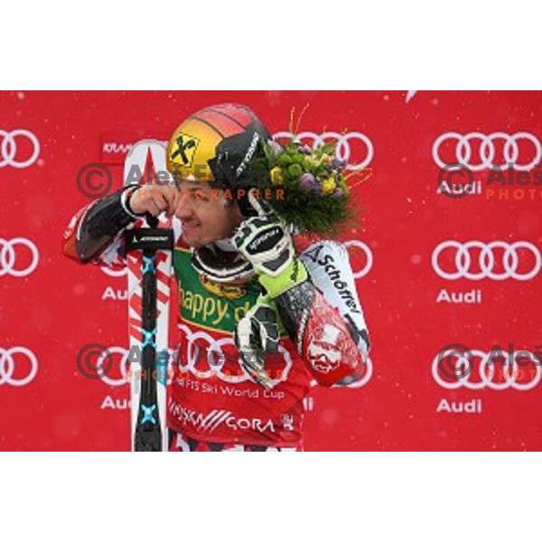 Marcel Hirscher (AUT), winner of AUDI FIS Ski World Cup Giant Slalom for 55.Vitranc Cup in Kranjska gora, Slovenia on March 5, 2016