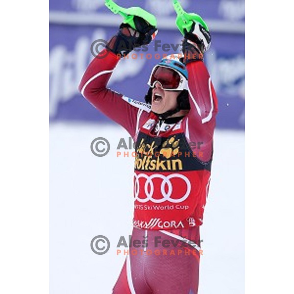 Henrik Kristoffersen (NOR) runner-up at AUDI FIS Ski World Cup Slalom for 55.Vitranc Cup in Kranjska gora, Slovenia on March 6, 2016