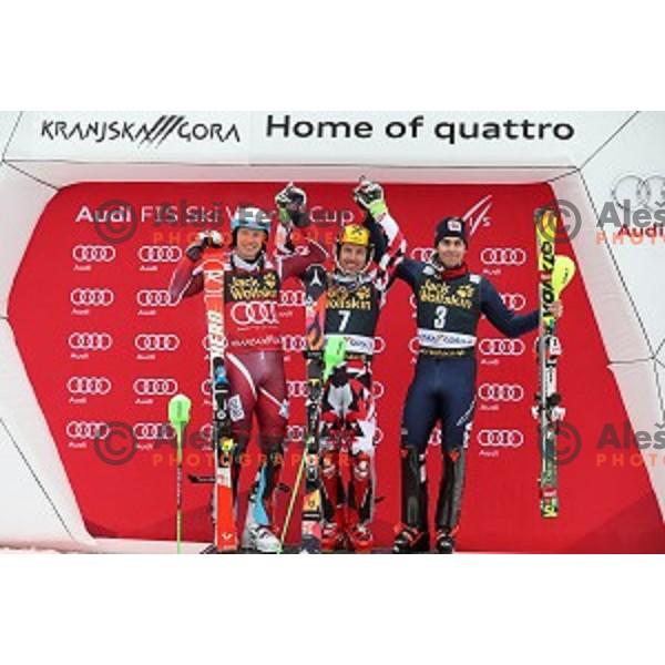 Marcel Hirscher (AUT) winner of AUDI FIS Ski World Cup Slalom for 55.Vitranc Cup in Kranjska gora, Slovenia on March 6, 2016