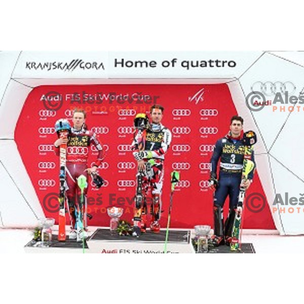 Marcel Hirscher (AUT) winner of AUDI FIS Ski World Cup Slalom for 55.Vitranc Cup in Kranjska gora, Slovenia on March 6, 2016