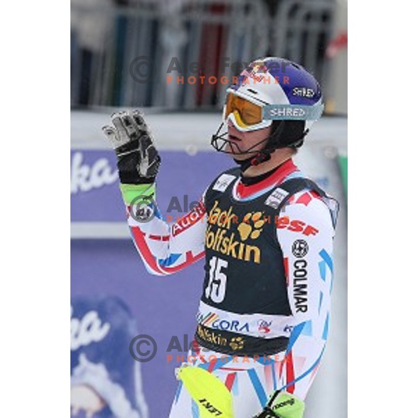 Alexis Pinturault at AUDI FIS Ski World Cup Slalom for 55.Vitranc Cup in Kranjska gora, Slovenia on March 6, 2016