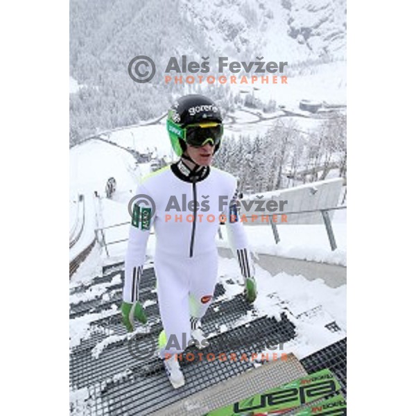 Peter Prevc of Slovenia Nordic Ski team during practice at 120 meters jumping hill in Planica, Slovenia on March 9, 2016