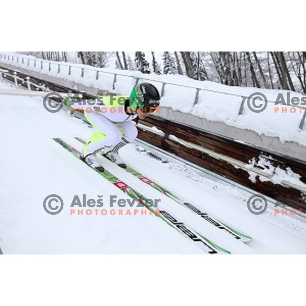 Peter Prevc of Slovenia Nordic Ski team during practice at 120 meters jumping hill in Planica, Slovenia on March 9, 2016