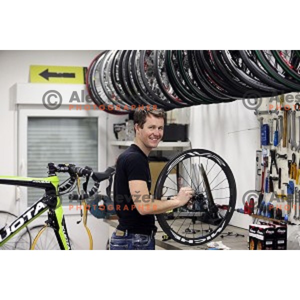 Bostjan Kavcnik, bike mechanic in Ljubljana, Slovenia on March 15, 2016