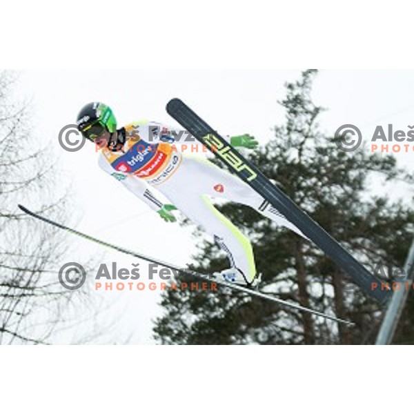 Peter Prevc of Slovenia, winner of Ski flying event during the Final of FIS Ski jumping World Cup Planica, Slovenia on March 17, 2016