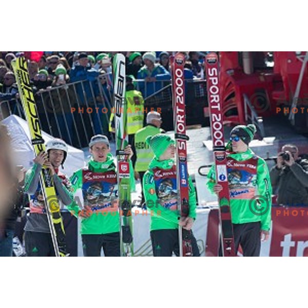 team competition at Ski flying event during the Final of FIS Ski jumping World Cup Planica, Slovenia on March 19, 2016