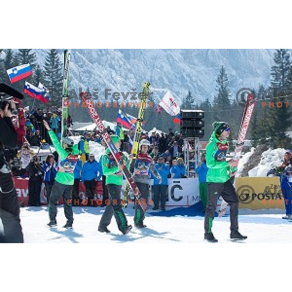 team competition at Ski flying event during the Final of FIS Ski jumping World Cup Planica, Slovenia on March 19, 2016