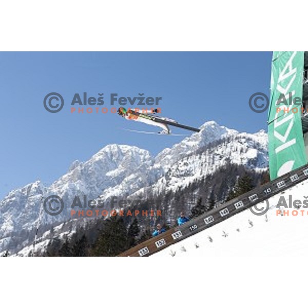 Peter Prevc at Ski flying event during the Final of FIS Ski jumping World Cup season 2015/2016 in Planica, Slovenia on March 20, 2016