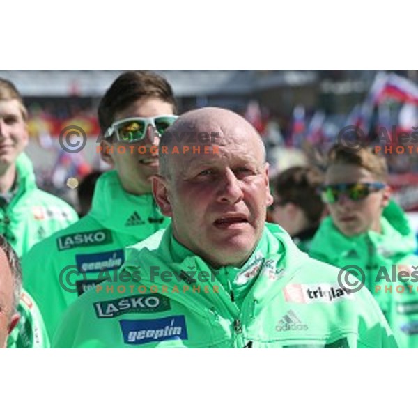 Goran Janus , head caoch of Slovenia at Ski flying event during the Final of FIS Ski jumping World Cup season 2015/2016 in Planica, Slovenia on March 20, 2016