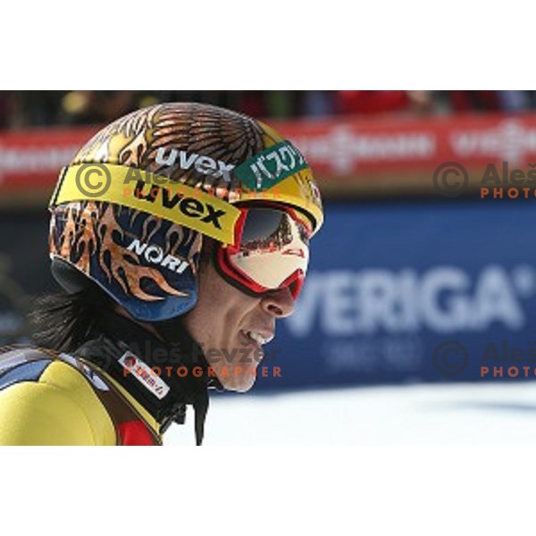 Noriaki Kasai (JPN) at Ski flying event during the Final of FIS Ski jumping World Cup season 2015/2016 in Planica, Slovenia on March 20, 2016