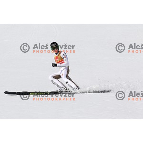 Peter Prevc at Ski flying event during the Final of FIS Ski jumping World Cup season 2015/2016 in Planica, Slovenia on March 20, 2016
