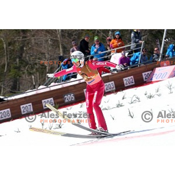 Simon Ammann (SUI) at Ski flying event during the Final of FIS Ski jumping World Cup season 2015/2016 in Planica, Slovenia on March 20, 2016