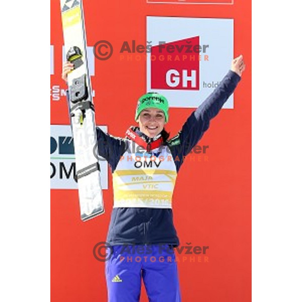 Maja Vtic (SLO) at the Final of FIS Ski jumping World Cup season 2015/2016 in Planica, Slovenia on March 20, 2016
