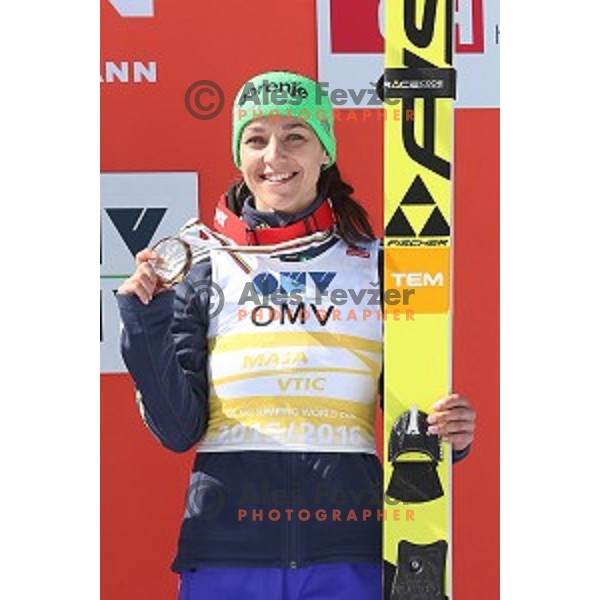 Maja Vtic (SLO) at the Final of FIS Ski jumping World Cup season 2015/2016 in Planica, Slovenia on March 20, 2016