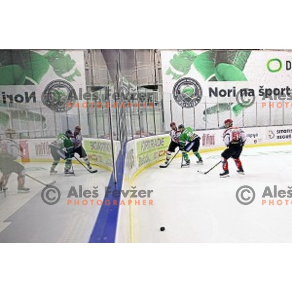 action during ice-hockey match Telemach Olimpija - SIJ Acroni Jesenice in the Final of Slovenian Championship, Tivoli Hall, Ljubljana, Slovenia on March 28, 2016