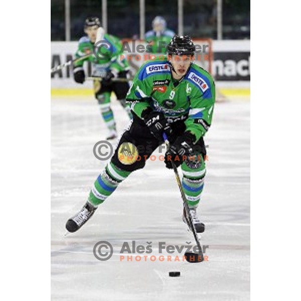 Nik Pem in action during ice-hockey match Telemach Olimpija - SIJ Acroni Jesenice in the Final of Slovenian Championship, Tivoli Hall, Ljubljana, Slovenia on March 28, 2016