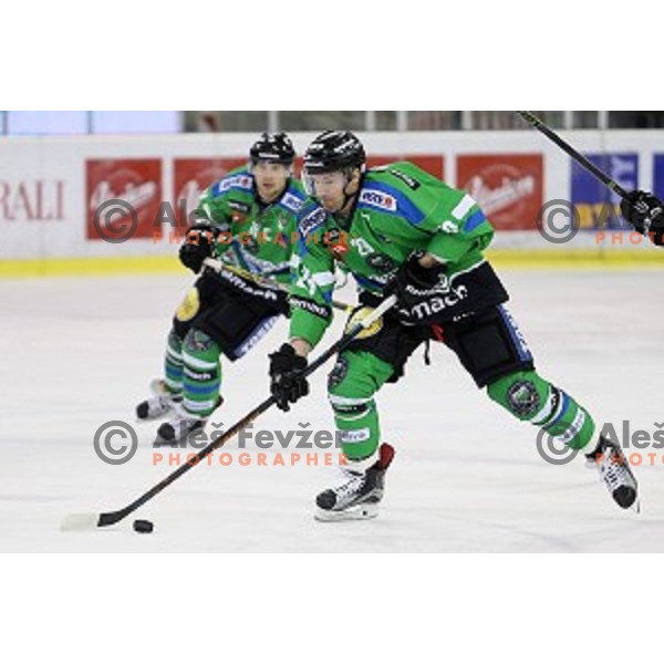 action during ice-hockey match Telemach Olimpija - SIJ Acroni Jesenice in the Final of Slovenian Championship, Tivoli Hall, Ljubljana, Slovenia on March 28, 2016