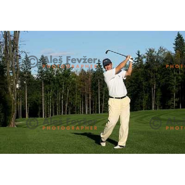 Grega Vehovec on 7th fairway, Otocec golf course 