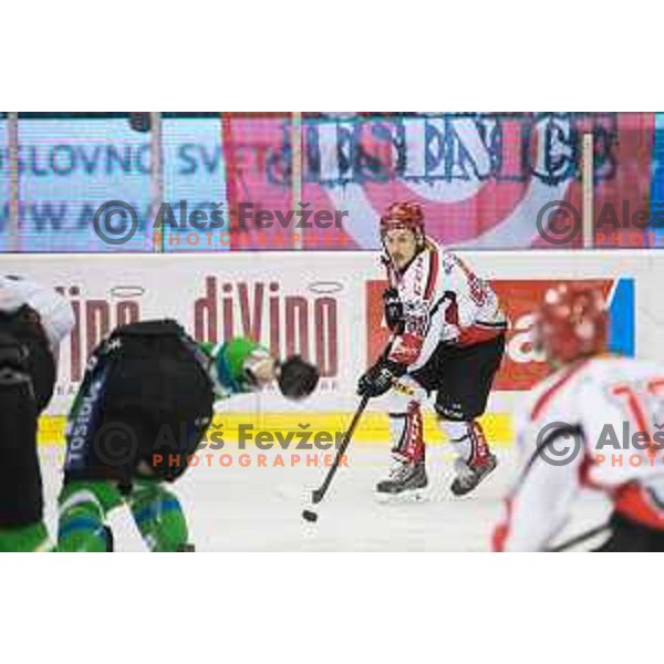 Saso Rajsar of SIJ Acroni Jesenice in action during ice-hockey match Telemach Olimpija - SIJ Acroni Jesenice in the Final of Slovenian Championship, Tivoli Hall, Ljubljana, Slovenia on April 4, 2016