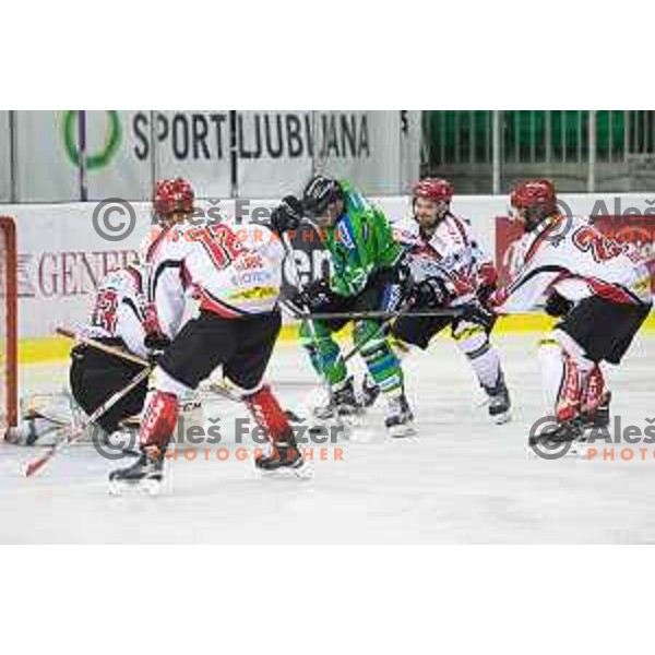 Sebastjan Hadzic of Telemach Olimpija in action during ice-hockey match Telemach Olimpija - SIJ Acroni Jesenice in the Final of Slovenian Championship, Tivoli Hall, Ljubljana, Slovenia on April 4, 2016