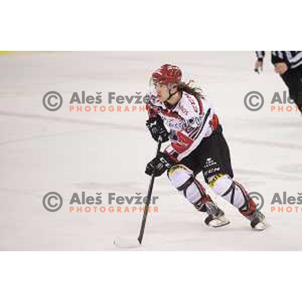Shane Heffernan of SIJ Acroni jesenice in action during ice-hockey match Telemach Olimpija - SIJ Acroni Jesenice in the Final of Slovenian Championship, Tivoli Hall, Ljubljana, Slovenia on April 4, 2016