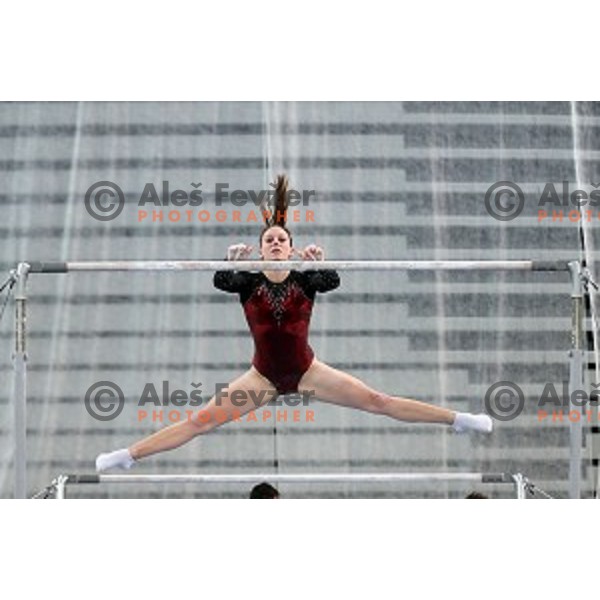 Ivana Kamnikar of Slovenia during Artistic Gymnastics World Cup in Stozice Hall, Ljubljana on April 9, 2016
