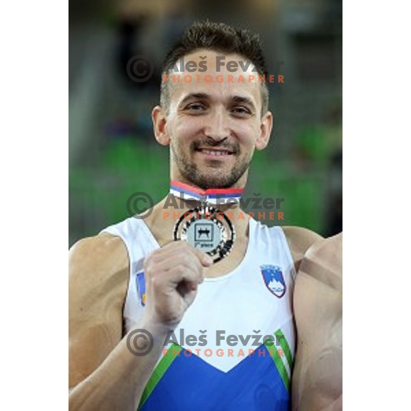 Saso Bertoncelj of Slovenia during Artistic Gymnastics World Cup in Stozice Hall, Ljubljana on April 9, 2016