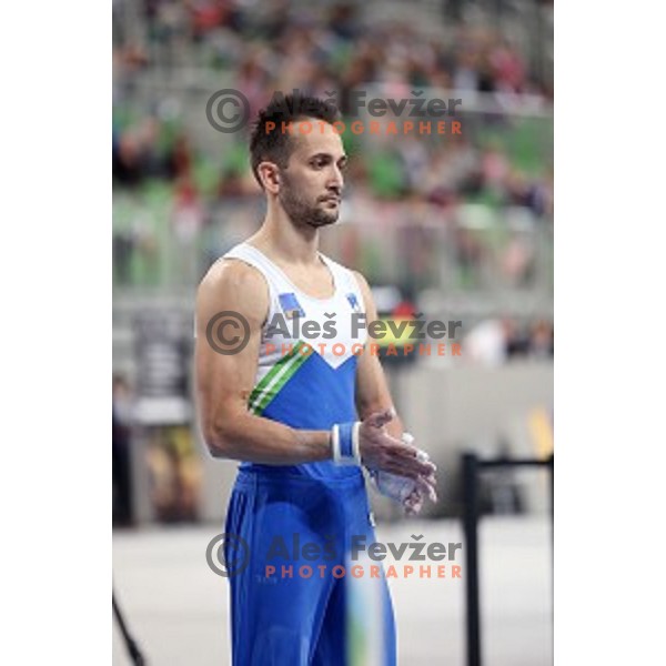 Saso Bertoncelj of Slovenia during Artistic Gymnastics World Cup in Stozice Hall, Ljubljana on April 9, 2016