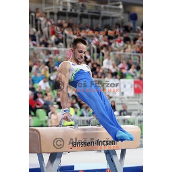 Saso Bertoncelj of Slovenia during Artistic Gymnastics World Cup in Stozice Hall, Ljubljana on April 9, 2016