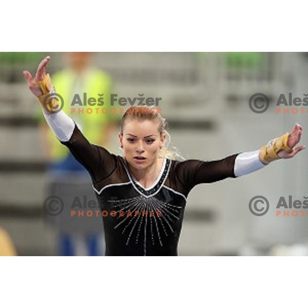 Teja Belak of Slovenia during Artistic Gymnastics World Cup in Stozice Hall, Ljubljana on April 9, 2016