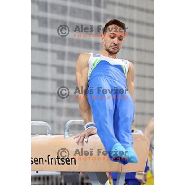 Saso Bertoncelj of Slovenia during Artistic Gymnastics World Cup in Stozice Hall, Ljubljana on April 9, 2016