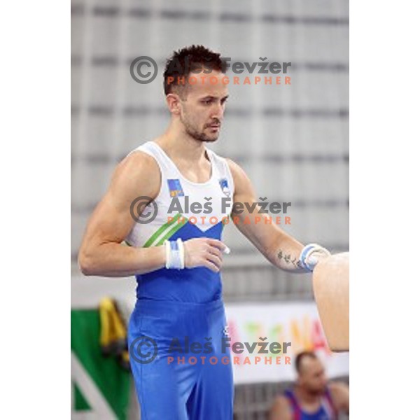 Saso Bertoncelj of Slovenia during Artistic Gymnastics World Cup in Stozice Hall, Ljubljana on April 9, 2016