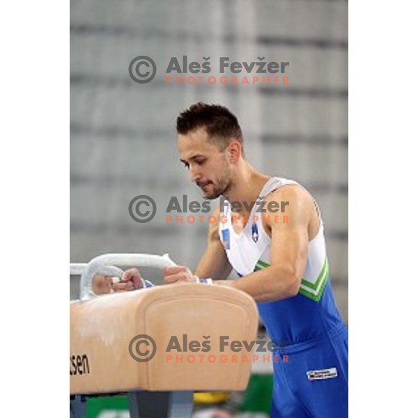 Saso Bertoncelj of Slovenia during Artistic Gymnastics World Cup in Stozice Hall, Ljubljana on April 9, 2016