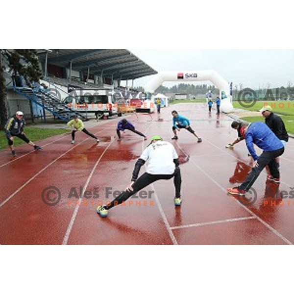 Moja norma Rio 2016 recreational event of Olympic Committee of Slovenia where runners make a time test on 2400 meters at Kranj Athletic Stadium on April 9, 2016