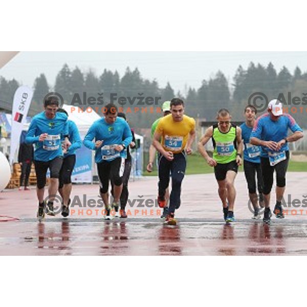 Moja norma Rio 2016 recreational event of Olympic Committee of Slovenia where runners make a time test on 2400 meters at Kranj Athletic Stadium on April 9, 2016