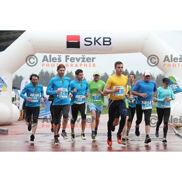 Moja norma Rio 2016 recreational event of Olympic Committee of Slovenia where runners make a time test on 2400 meters at Kranj Athletic Stadium on April 9, 2016