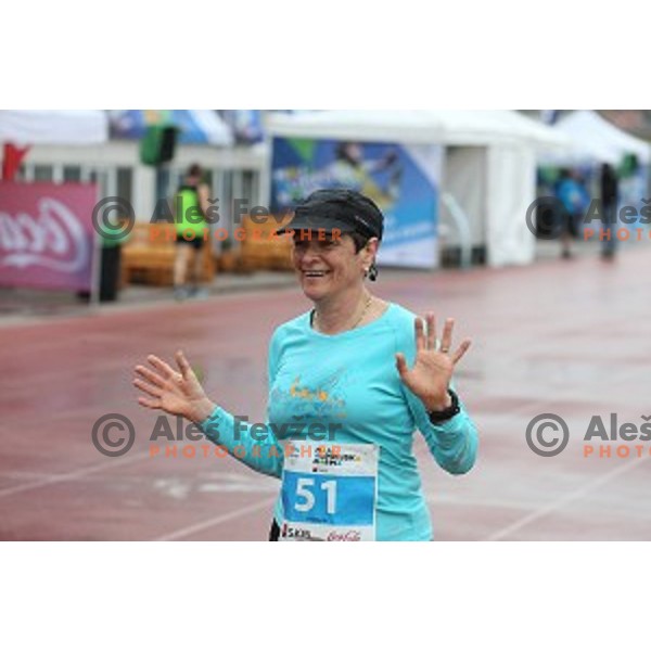 Moja norma Rio 2016 recreational event of Olympic Committee of Slovenia where runners make a time test on 2400 meters at Kranj Athletic Stadium on April 9, 2016