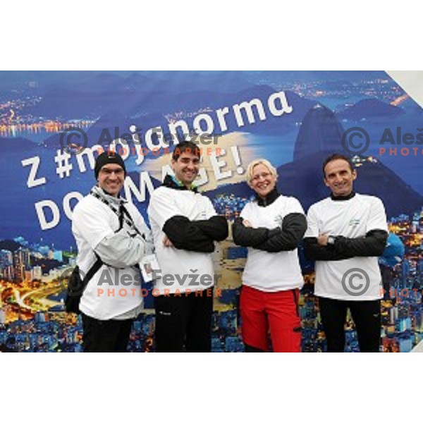 Moja norma Rio 2016 recreational event of Olympic Committee of Slovenia where runners make a time test on 2400 meters at Kranj Athletic Stadium on April 9, 2016