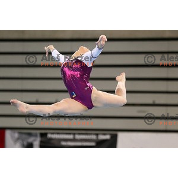 Tjasa Kysselef of Slovenia during Artistic Gymnastics World Cup in Stozice Hall, Ljubljana on April 10, 2016
