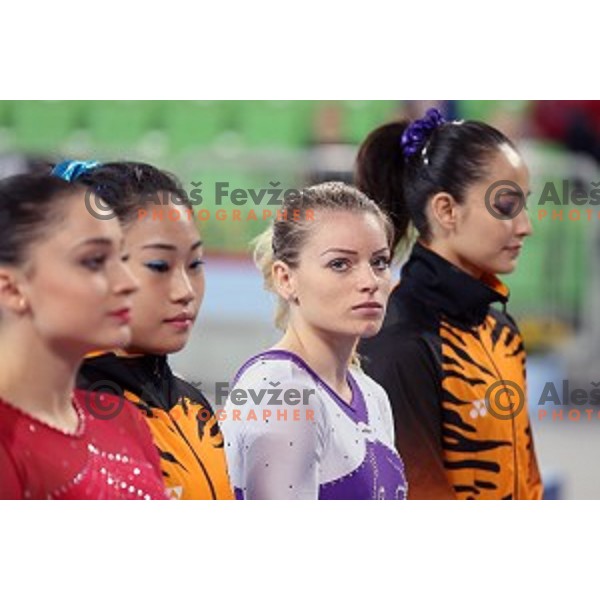 Teja Belak of Slovenia during Artistic Gymnastics World Cup in Stozice Hall, Ljubljana on April 10, 2016