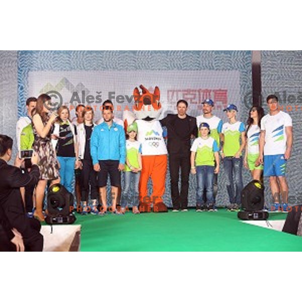 Slovenian Olympic collection for Rio de Janeiro 2016 Olympic games during fashion show in hotel Lev, Ljubljana on April 15, 2016